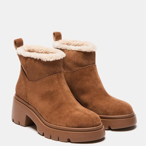 Steve Madden Hatcher Chestnut Suede Boots Size 7.5 New - Picture 2 of 10